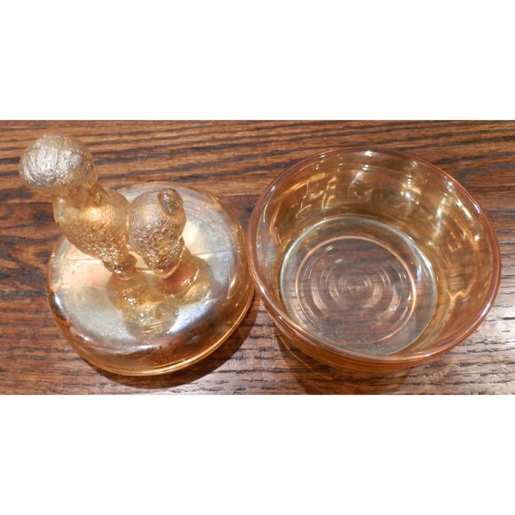 Vintage Poodle Trinket Glass Dish - Picture 2 of 2